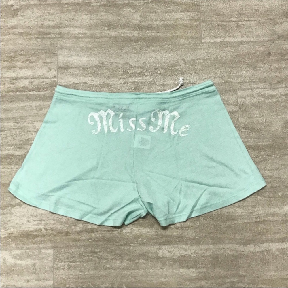 Miss Me mint green drawstring shorts!